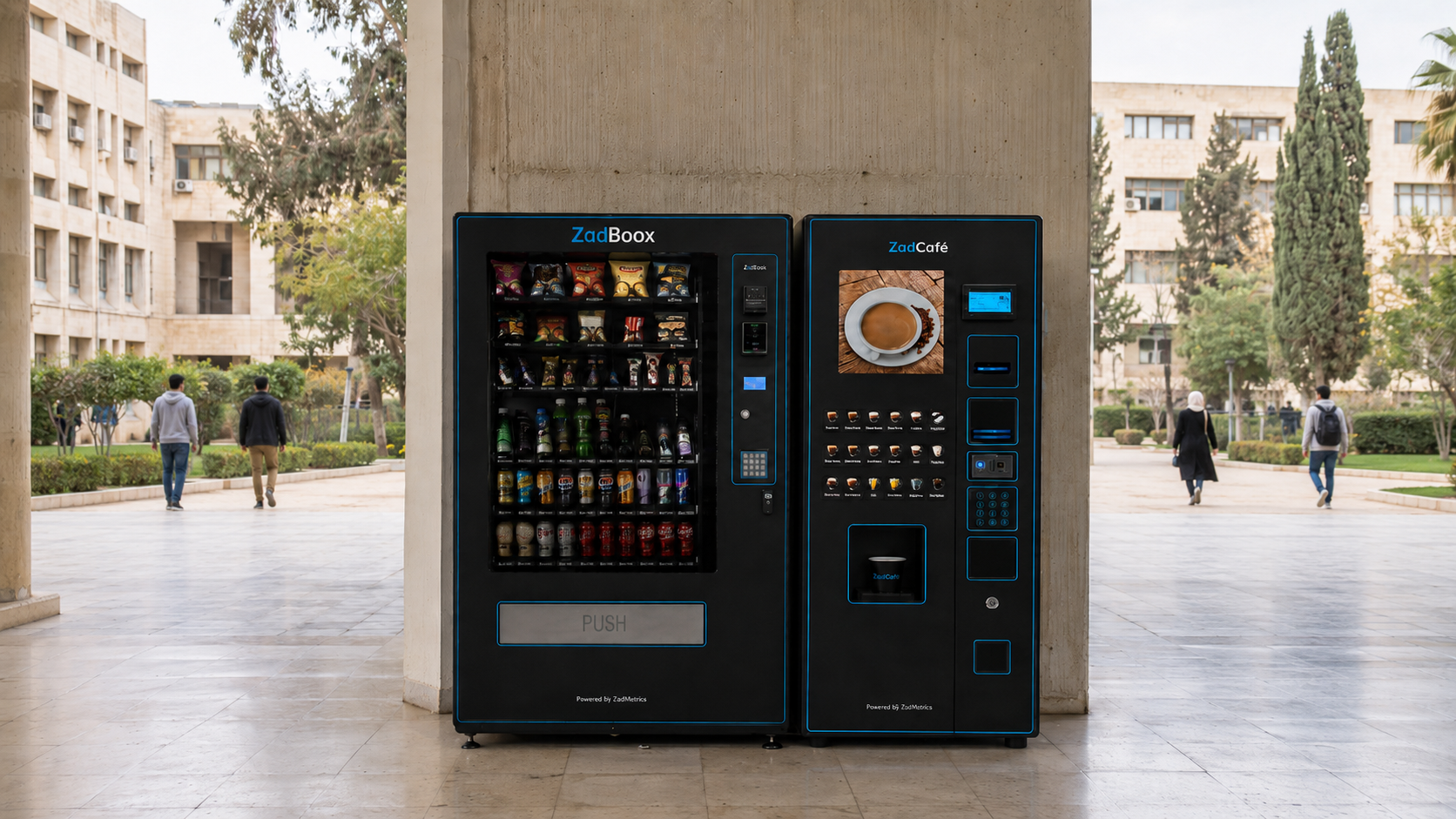 ZadBox and ZadCafe outdoors